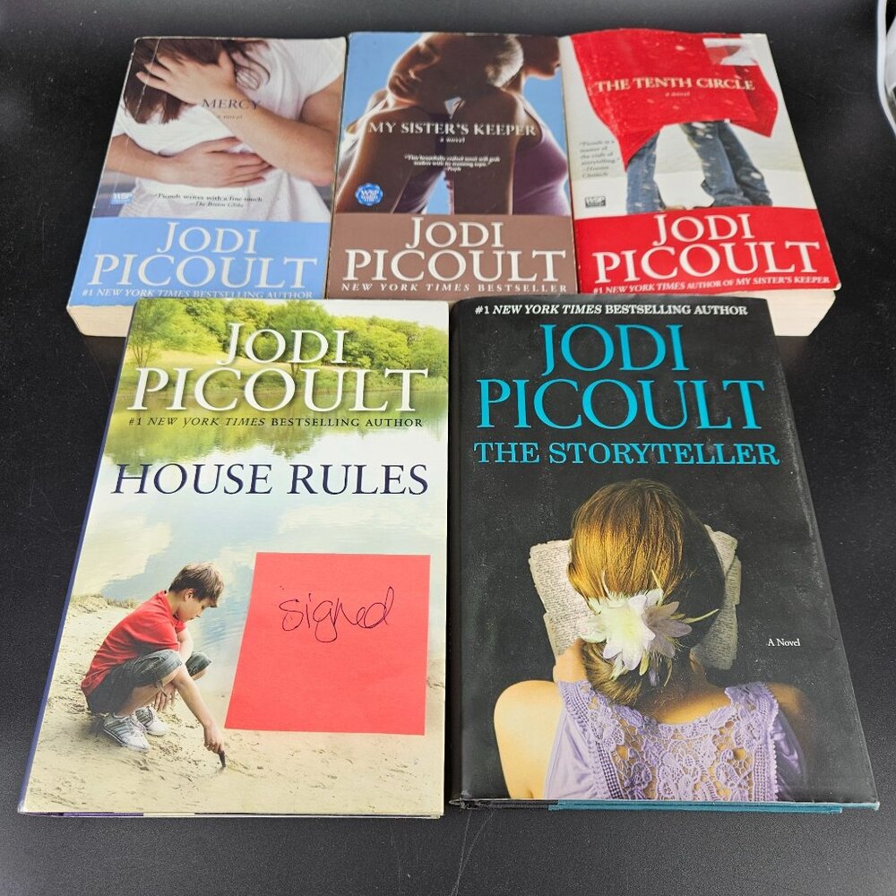 Jodi Picoult Book Lot 5 Hardcover Paperback Sign House Rules My Sisters Keeper - Picture 2 of 12